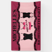 Banderoles Lingerie rose, partie de Bachelorette (Vertical)