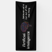 Banderoles L'intelligence artificielle contre la réalité (Vertical)