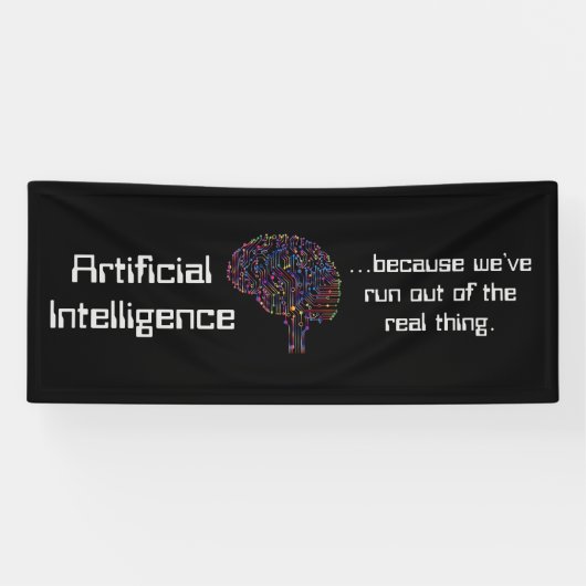 Banderoles L'intelligence artificielle contre la réalité (Horizontal)