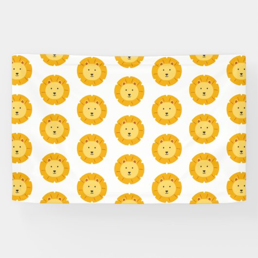 Banderoles Lion Anniversaire Art pour enfants (Horizontal)