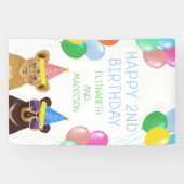 Banderoles Lion et Bear Cub 2e anniversaire (Horizontal)