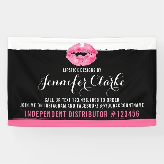 Banderoles Lipstick Distributeur Lips Kiss Trade Show / Fête (Horizontal)