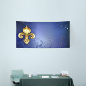Banderoles Lis d'or sur fond bleu (Salon professionnel)