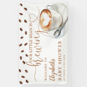 Banderoles Little Bean Coffee Baby Shower Welcome (Vertical)