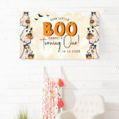 Banderoles Little Boo Halloween 1er anniversaire (En situation)
