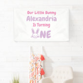 Banderoles Little Bunny 1er anniversaire (En situation)