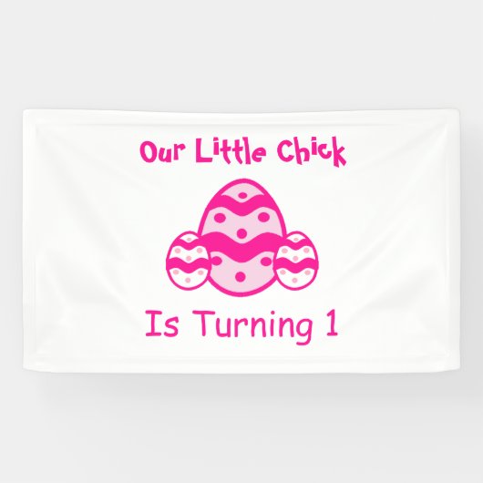 Banderoles Little Chick 1er anniversaire (Horizontal)