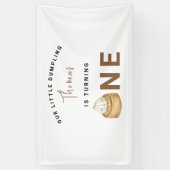 Banderoles Little Chinese dumpling first Birthday Party (Vertical)