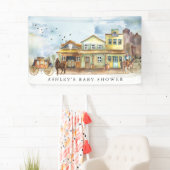 Banderoles Little Cowboy | Baby shower occidental Bienvenue (En situation)