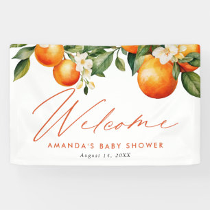 Banderoles Little Cutie Orange Clementine Baby shower Favoris