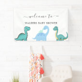 Banderoles Little Dinosaur Cute Baby Shower (En situation)