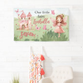 Banderoles Little Fairy Pink Castle Butterfly Any Age (En situation)