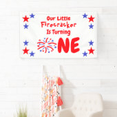 Banderoles Little Firecracker 1er anniversaire (En situation)