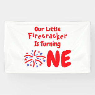 Banderoles Little Firecracker 1er anniversaire