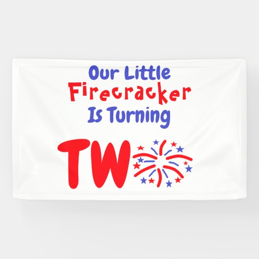 Banderoles Little Firecracker 2e anniversaire (Horizontal)