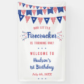 Banderoles Little Firecracker 4 juillet 1er anniversaire (Vertical)