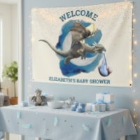  Little Knight Dragon Silver Star Baby Shower  