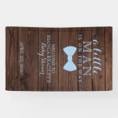 Banderoles Little Man Baby shower | Rustic Wood Bowtie (Horizontal)