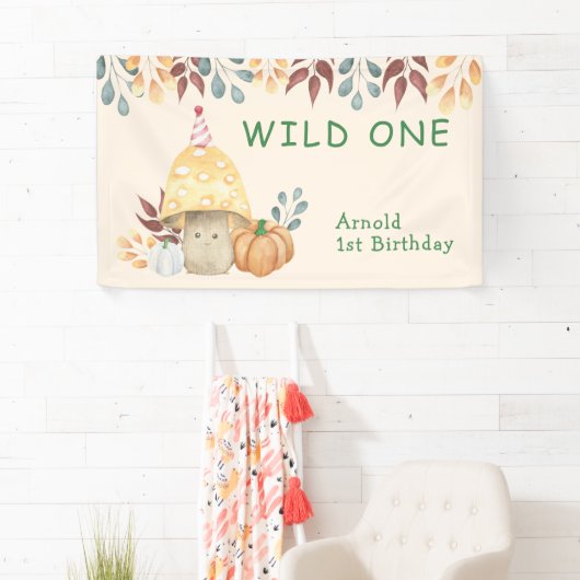 Banderoles Little Mushroom fête d'anniversaire (En situation)