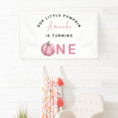 Banderoles Little Pumpkin première fête d'anniversaire (En situation)