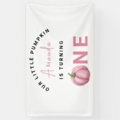 Banderoles Little Pumpkin première fête d'anniversaire (Vertical)