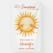 Banderoles Little Ray Of Sunshine Boho Baby Shower Welcome (Vertical)