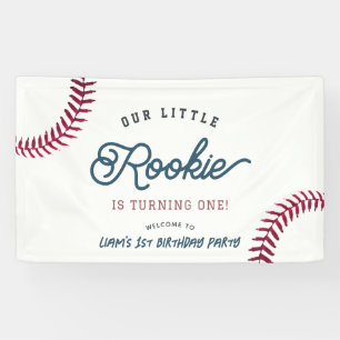 Banderoles Little Rookie Baseball Boy 1er Anniversaire Bienve