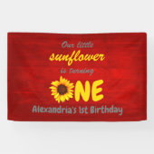 Banderoles Little Sunflower 1er anniversaire (Horizontal)
