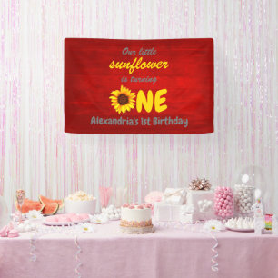 Banderoles Little Sunflower 1er anniversaire