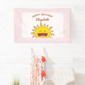 Banderoles Little Sunshine Anniversaire joyeuse fête d'annive (En situation)