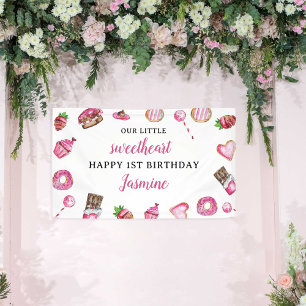 Banderoles Little Sweetheart 1er anniversaire Anniversaire Sa