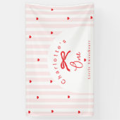 Banderoles Little Sweetheart 1st Birthday Coquette Bow (Vertical)