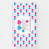 Banderoles Little Sweetheart Saint-Valentin Révélation de gen (Verticale)