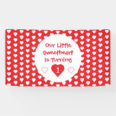 Banderoles Little Sweethee 1er anniversaire (Horizontal)