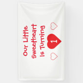 Banderoles Little Sweethee 1er anniversaire (Vertical)