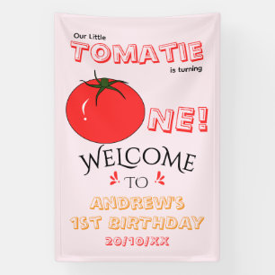 Banderoles Little Tomatie Fait Son Premier Anniversaire Cute