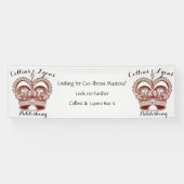 Banderoles Livre Signer Couronne cerise rouge (Horizontal)