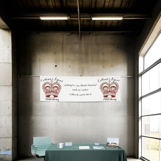 Banderoles Livre Signer Couronne cerise rouge