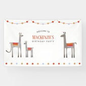 Banderoles Llama Anniversaire (Horizontal)