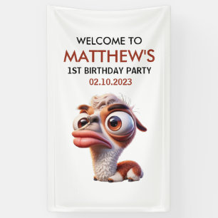 Banderoles llama drôle Caricatures mexicain 1er anniversaire