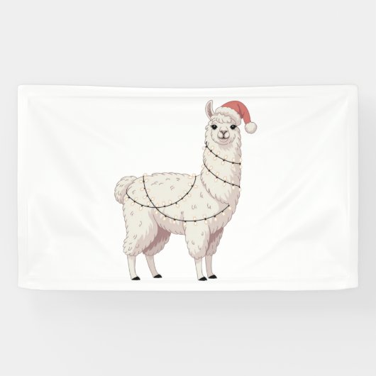 Banderoles Llama illuminations de Noël Animaux robustes Lover (Horizontal)