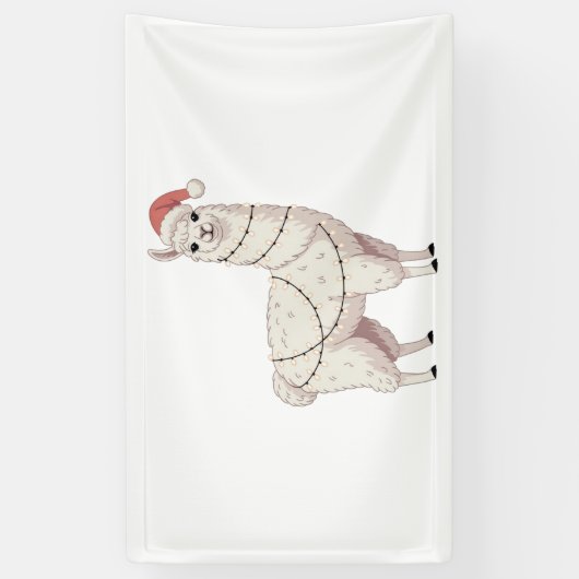 Banderoles Llama illuminations de Noël Animaux robustes Lover (Vertical)