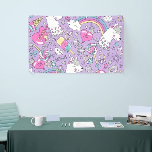 Banderoles Llama motif 1 (Salon professionnel)