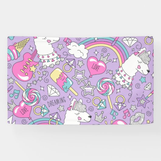 Banderoles Llama motif 1 (Horizontal)