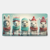 Banderoles Llamas d'hiver de texte personnalisé (Horizontal)