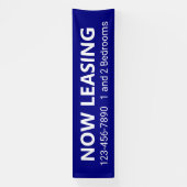 Banderoles Location Blue and White Appartement Téléphone (Verticale)