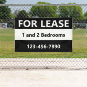 Banderoles Location d'appartement noir et blanc (En situation)