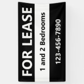 Banderoles Location d'appartement noir et blanc (Vertical)