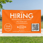 Banderoles Location de Logo Entreprise Orange Moderne Code QR (Dehors)