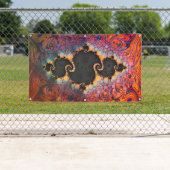 Banderoles L'oeil de Julia, un remous de peinture de fractale (En situation)